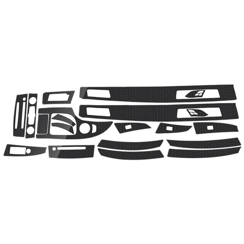 18PCS Car Interior Decorative Sticker 5D Glossy Carbon Fiber Trim Stylish Well Protective for-BMW 5 Series E60 2003-2010 | Автомобили и
