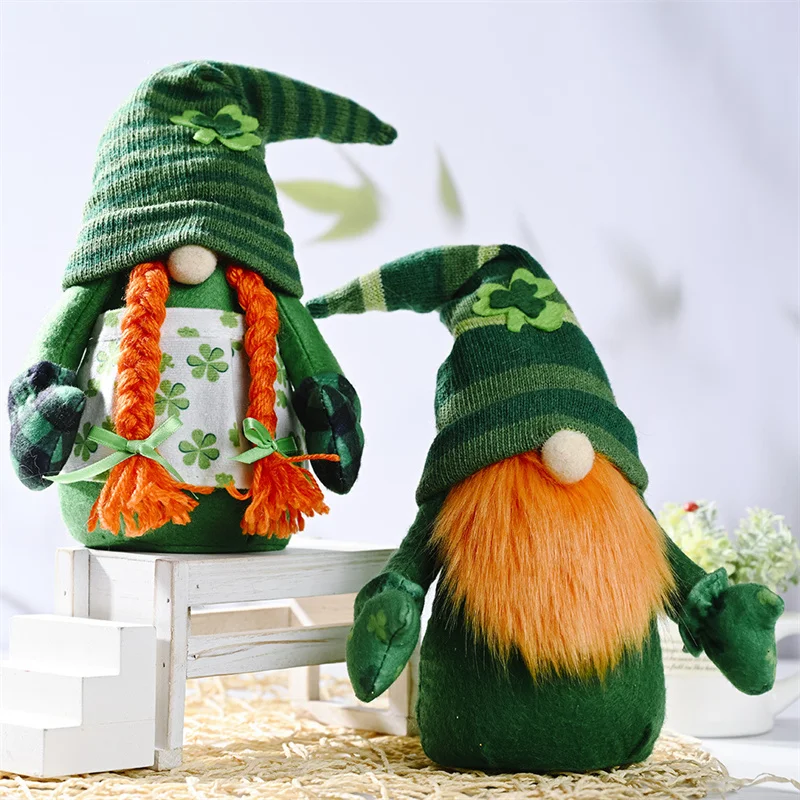 

New decorations Ireland St. Patrick's Day Green Medium Doll Room Decor Home Furnishing Mall Bar Festive Atmosphere Decoration