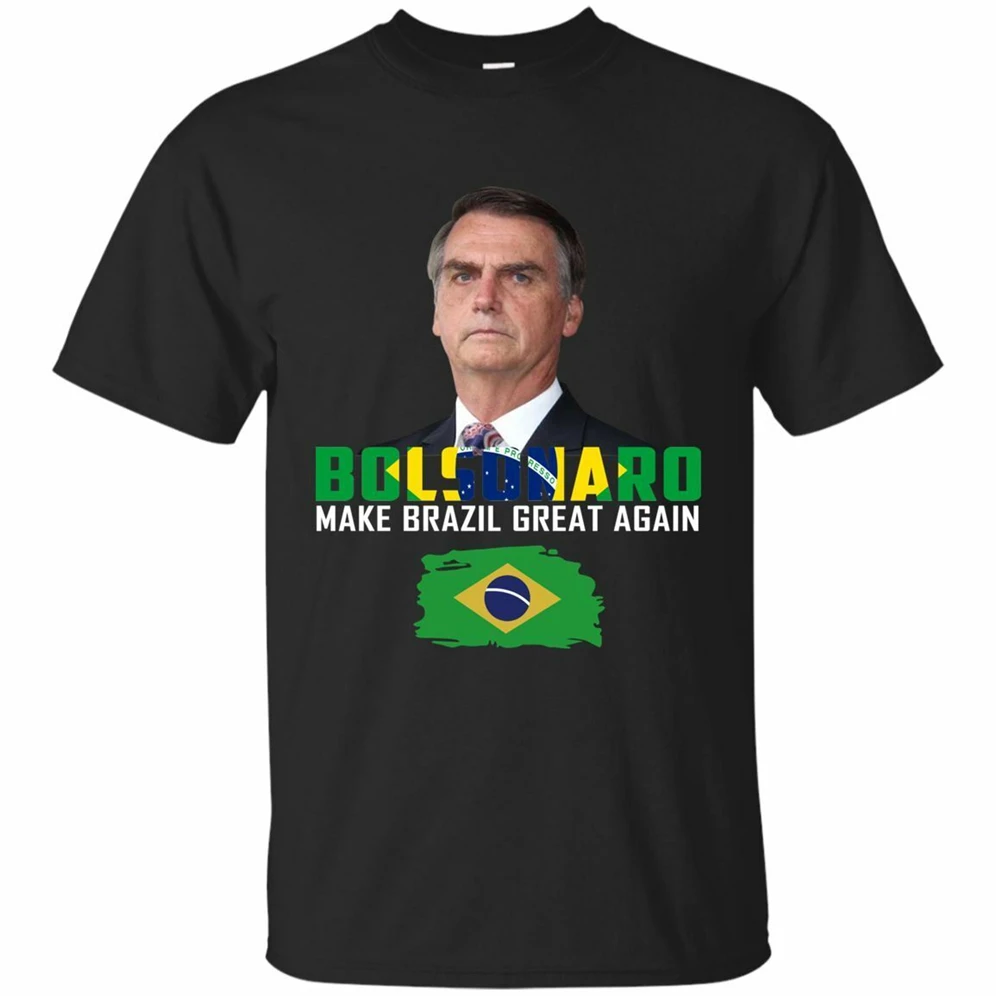 Men Bolsonaro 2019 Para Presidencia Do Brasil Black Navy T-Shirt S-3Xl Large Size Tee Shirt |