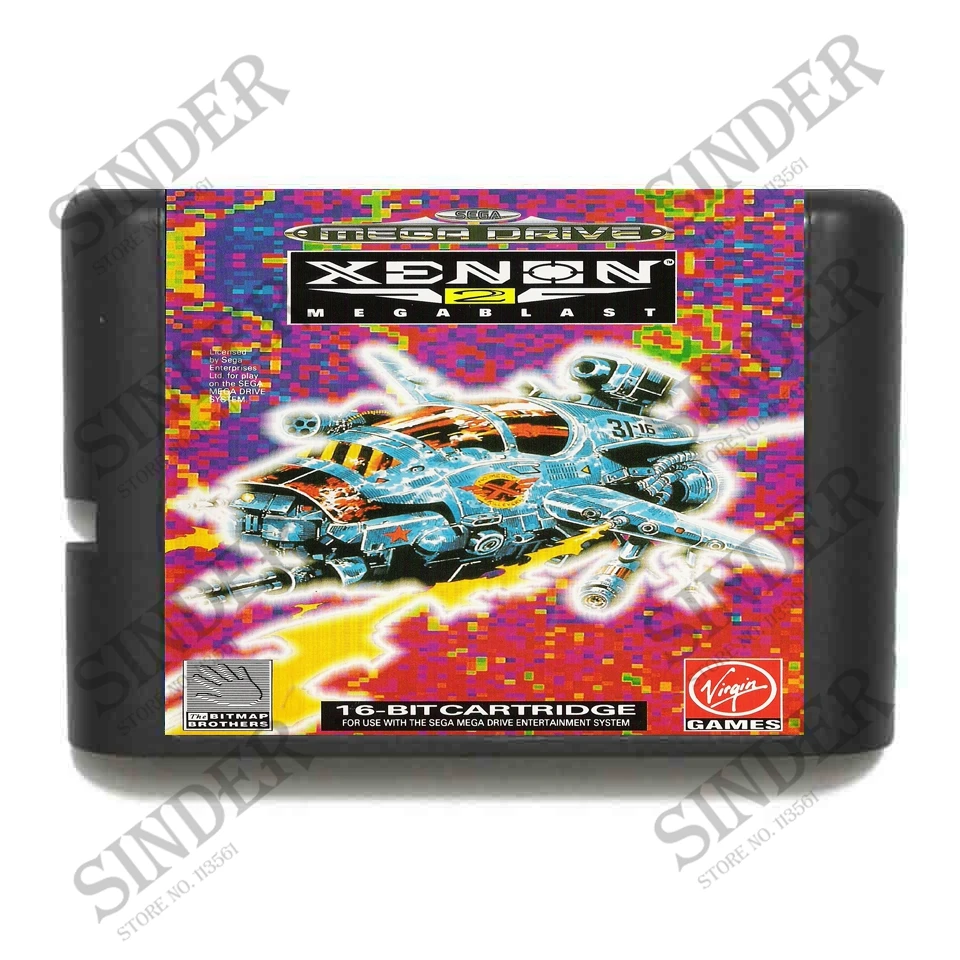 Ксенон 2 Megablast 16 бит MD карточная игра для Sega игры Mega Drive Genesis | Электроника