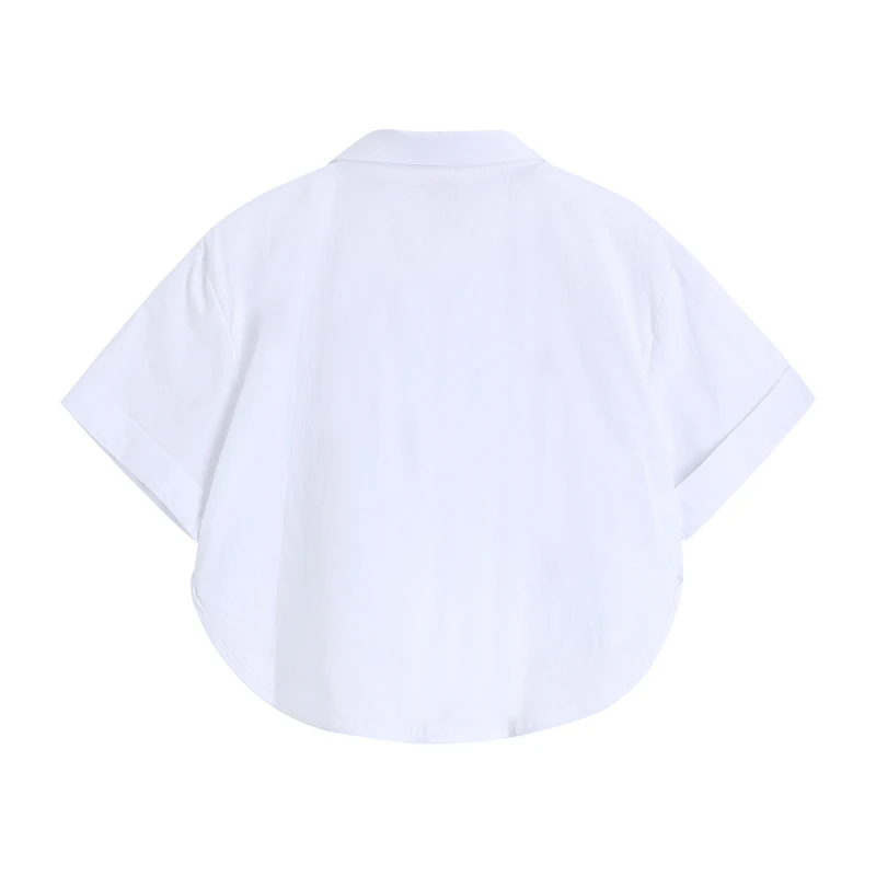 

Short Shirt Female Black Summer Wear Loose And Thin JK Uniform Top + Striped Tie Fashion