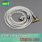 99.99% чистый серебристый XLR 3,5 мм 2,5 мм 4,4 мм кабель для наушников для UE Live UE6Pro Lighting SUPERBAX IPX LN006348