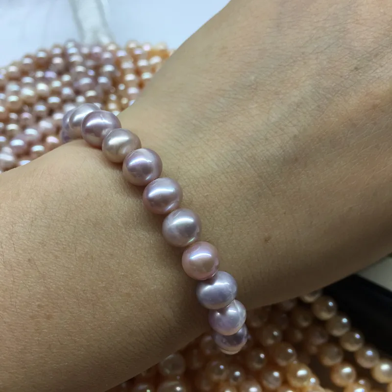 

Natural Freshwater Pearl Beaded High Quality Rice Shape 7-7.5mm Loose Beads for Make Jewelry DIY Accessorie