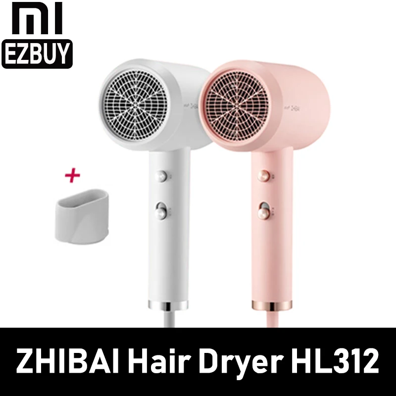 Xiaomi zhiбаи HL312 мини Анион Фен портативный быстросохнущие инструменты для волос 2 скорости контроль температуры фен для путешествий