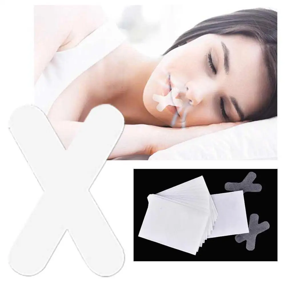 

10pcs X-type Anti-snoring Mouth Patch Night Nasal Sticker Kid Adults Sleeping Stop Snoring Aid Mouth Improve Mouth Breathing