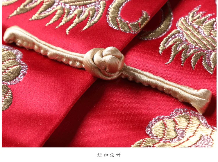 Китайский дракон тонкий жилет без рукавов Ретро печать жаккард cheongsam куртка для зимы свадьбы