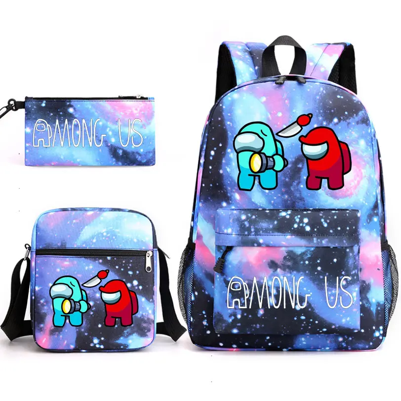 Игра между нами комплект из 3 предметов рюкзак для студентов с мультяшным принтом