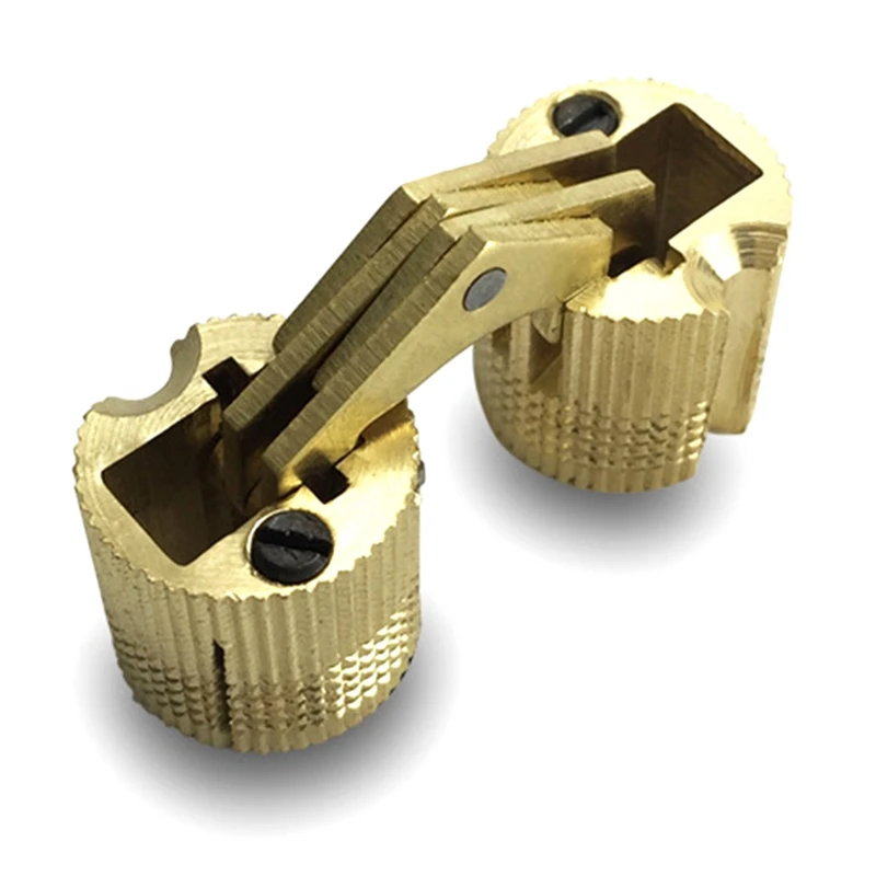 

8mm10mm12mm14mm16mm Copper Barrel Hinges Cylindrical Hidden Cabinet Concealed Invisible Brass Door Hinges For Furniture Hardware
