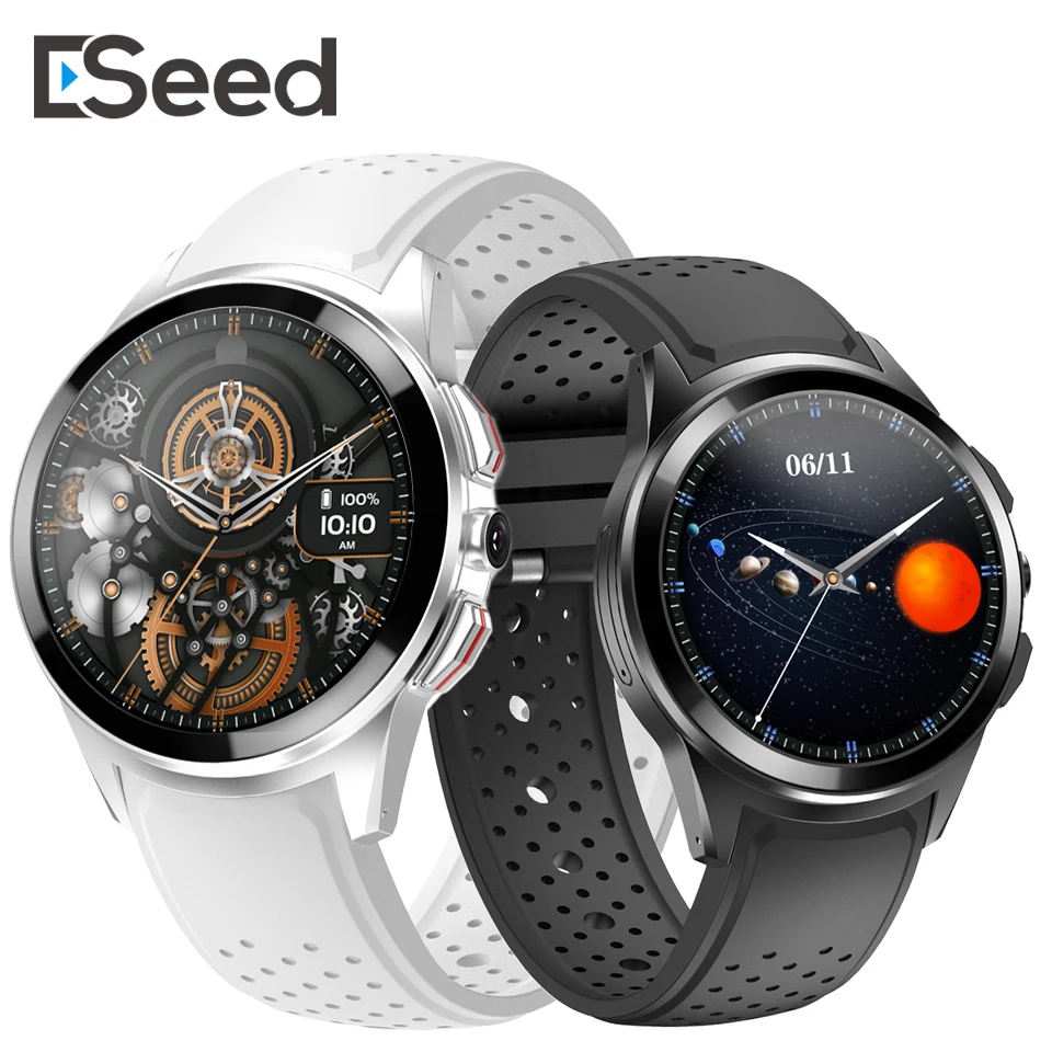 

ESeed 2021 4G Smart Watch Men 1GB+16GB 1.3 inch 8MP Camera 500mAh Phone Call GPS WIFI Android DIY Watch Face LT10 smartwatch