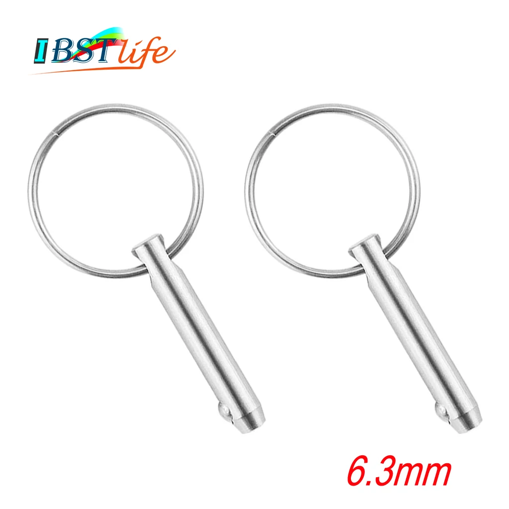 2 шт 6,3 мм Морской сорт 1/4 дюймов быстроразъемный шариковый штифт для ЛОДКИ БИМИНИ верхняя палубная петля морская нержавеющая сталь 316 лодка