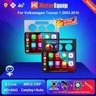 Автомагнитола на Android для Volkswagen Touran 1 2003-2010, автомобильный мультимедийный видеоплеер с GPS-навигацией, стерео, 2din, DVD