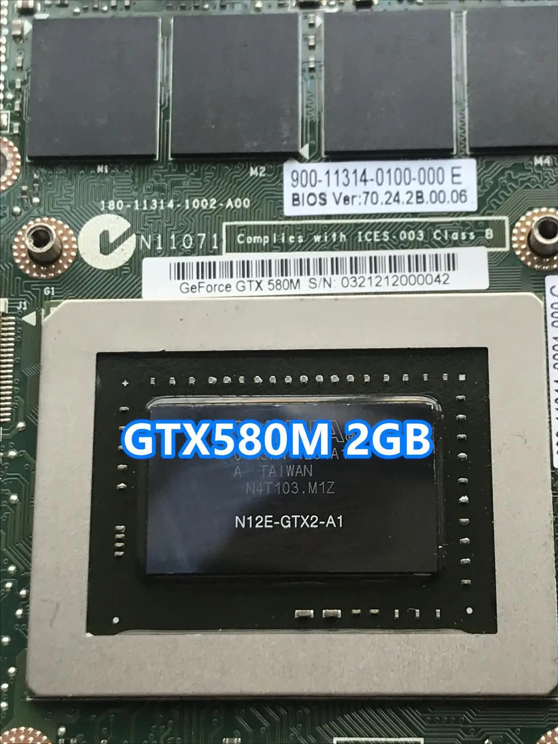 Видеокарта GeForce GTX580M GTX 580M Vga для ноутбука Dell Alienware M15X M17x R2 R3 R4|Картридеры| |