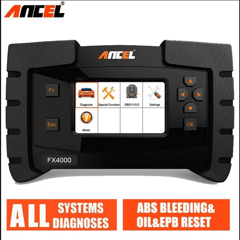 

Ancel FX4000 Professional OBD 2 Automotive Scanner ABS EPB Oil Service Reset Full Systems OBD2 Car Diagnostic Tool Auto Scanner
