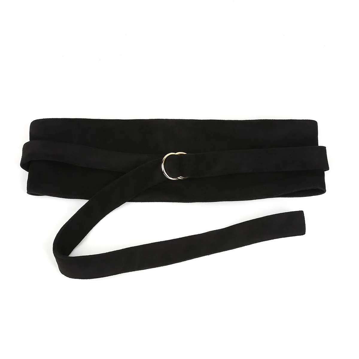 New Women's Runway Fashion Black Velvet Leather Elastic Cummerbunds Female Dress Corsets Waistband Belts Decoration Wide Belt |