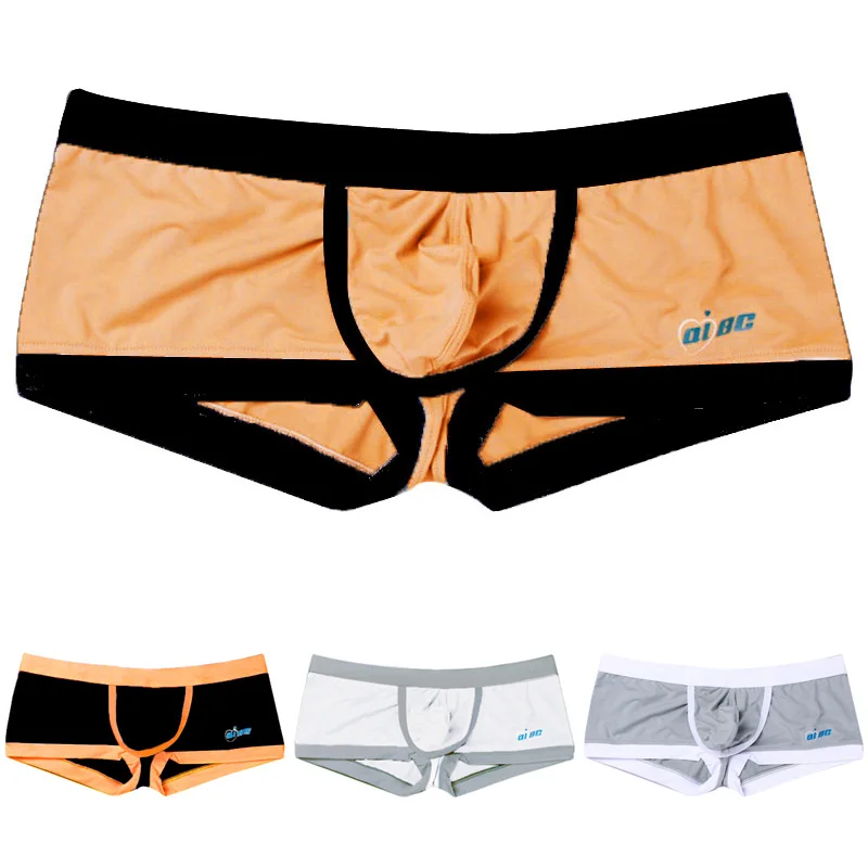 

New Fashion Soft Mens Boxer Shorts Sports Trunks Adults Underwear solid color male underpants Intimates