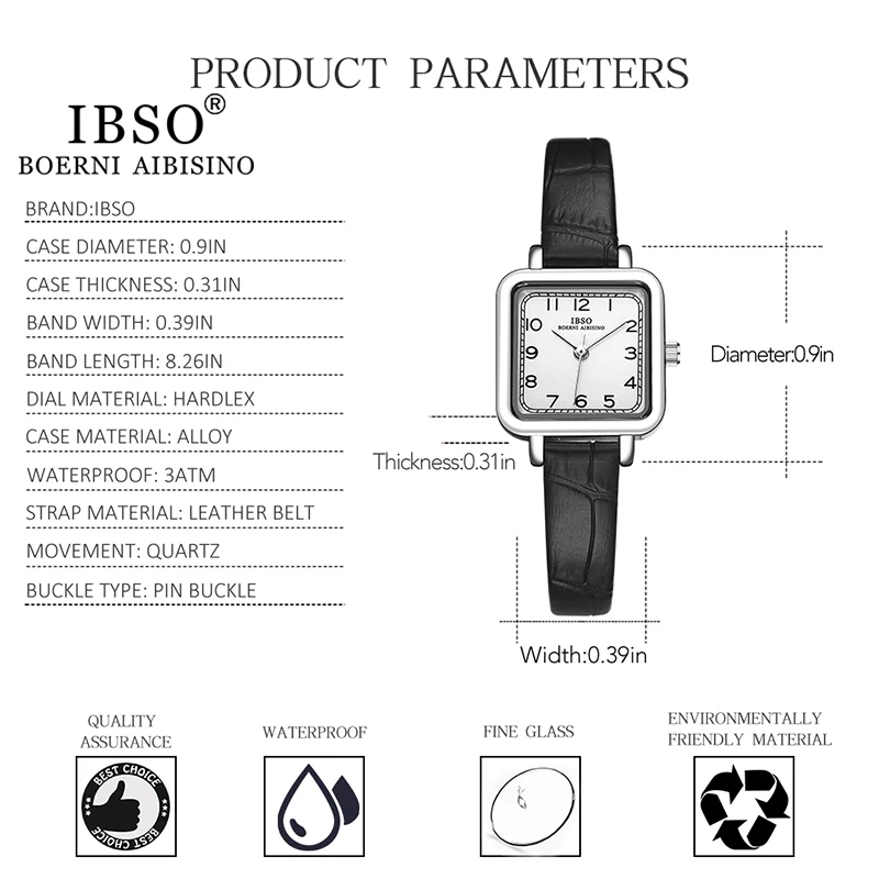 

IBSO Retro Style Stainless Steel Women's Watch Elegant Gift For Lady Rome Number Dial Japanese Movement 3Bar Waterproof Watches