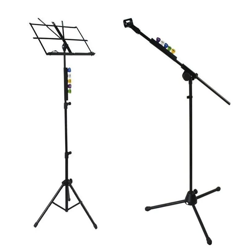 

New Arrival Rubber Black High Quality Guitar Microphone Stand Guitar Accessories On Stage