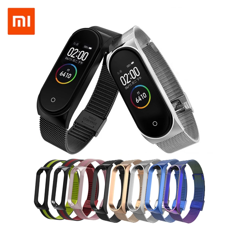 Умный браслет на запястье, ремешок для Mi Band 4, 3, MiBand 4, 3, металлический браслет, браслет из нержавеющей стали Z2