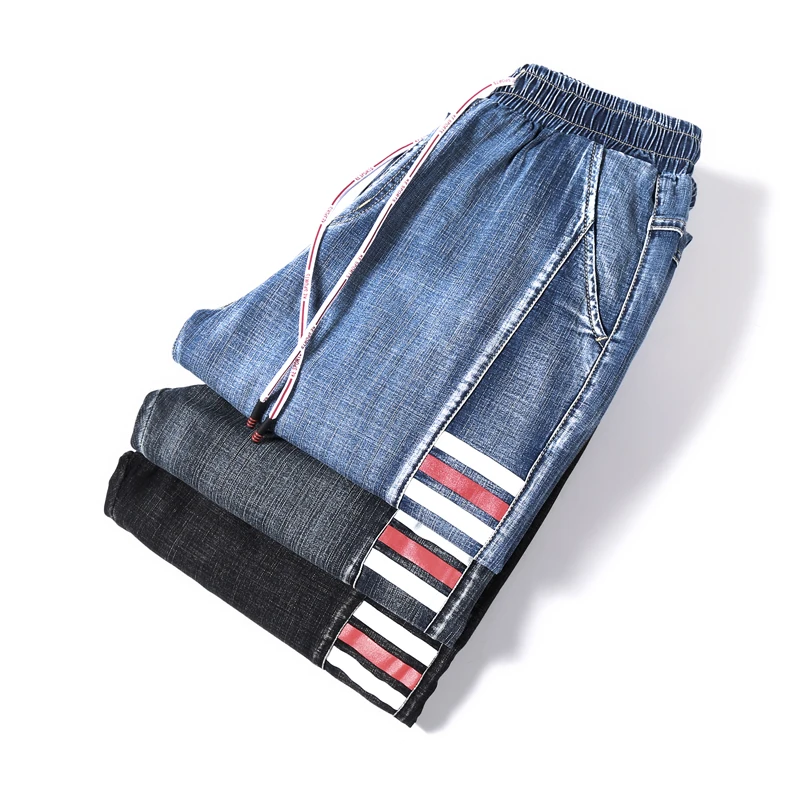 8XL 9XL 10XL Men Cotton Big Size Jeans Loose Large Japanese Feet Harem Pants Autumn New Trend Men's Stretch Long | Мужская одежда