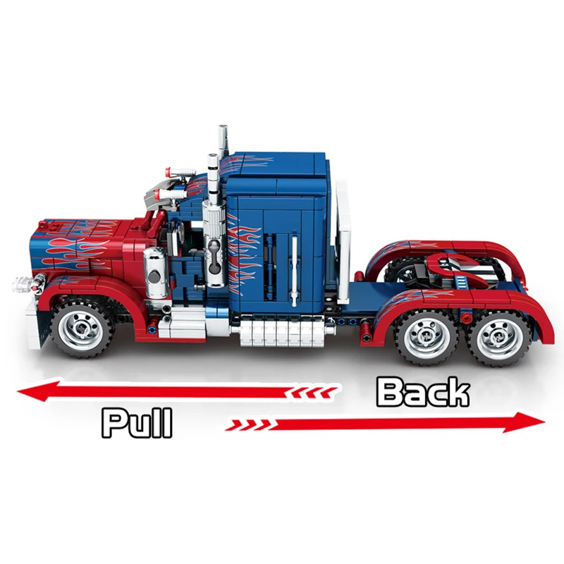 849 Шт Автомобильные блоки тяжелых контейнеровозов модель DIY строительных блоков