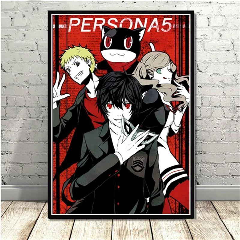 Persona 5 постер для видеоигр настенные художественные плакаты и принты Картина на