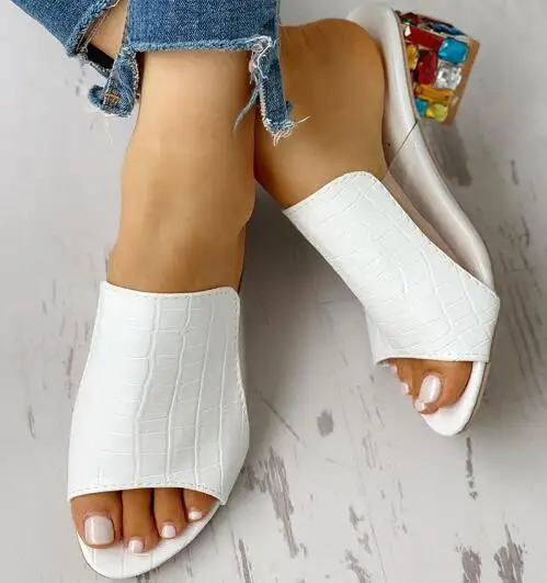 

Woman Sandals Shoes Slippers 2020 Summer Style Wedges Pumps High Heels Slip on Fashion Gladiator Shoes Women Pumps