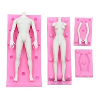 3d menwoman human body chocolate silicone mold fondant cake mould soap ice cube pastry candy molds baking cake decoration tools