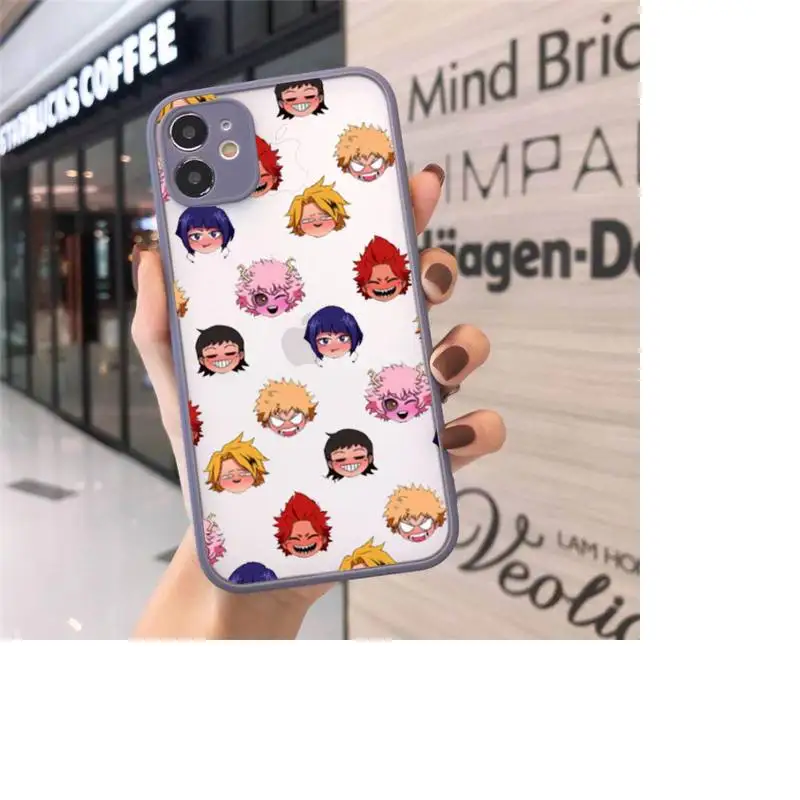

My Hero Academia Phone Case matte transparent For gray iPhone 7 8 x xs xr 11 12 pro plus max mini Funda Clear