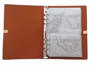 Штампы для скрапбукинга, органайзер, трафарет набор марок, альбом для хранения, из искусственной кожи Обложки, Внутренние листы и карманы из ПВХ