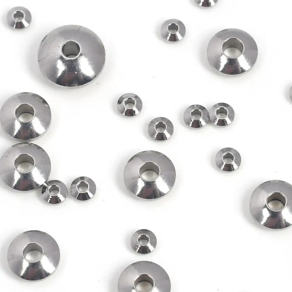 

20-50Pcs/Lot 3 6 8mm Stainless Steel Flat Bead Spacers Diy Bracelet Findings Loose Charms Beads For Jewelry Making Supplies