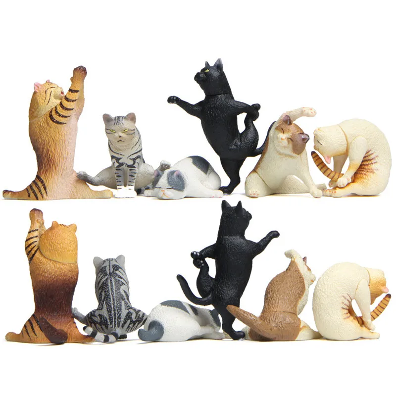 Экшн-фигурки в виде кошки из японской позы для йоги 6 шт. | Игрушки и хобби