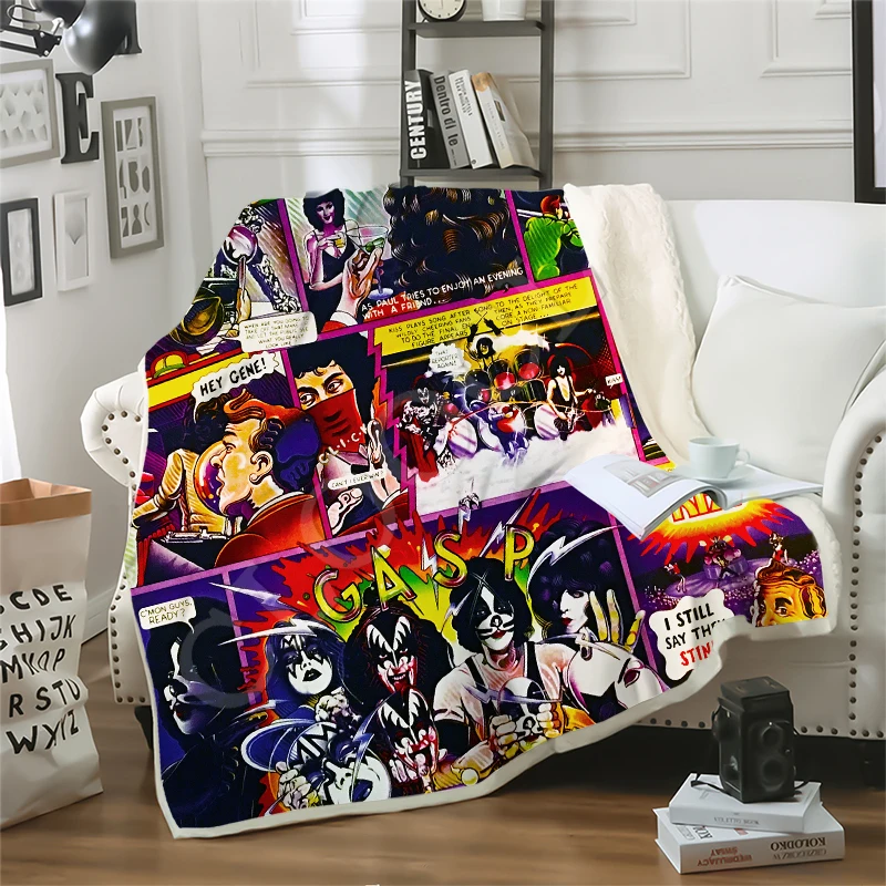 Модное дорожное молодежное постельное белье для дивана пледы рок поцелуй 3D