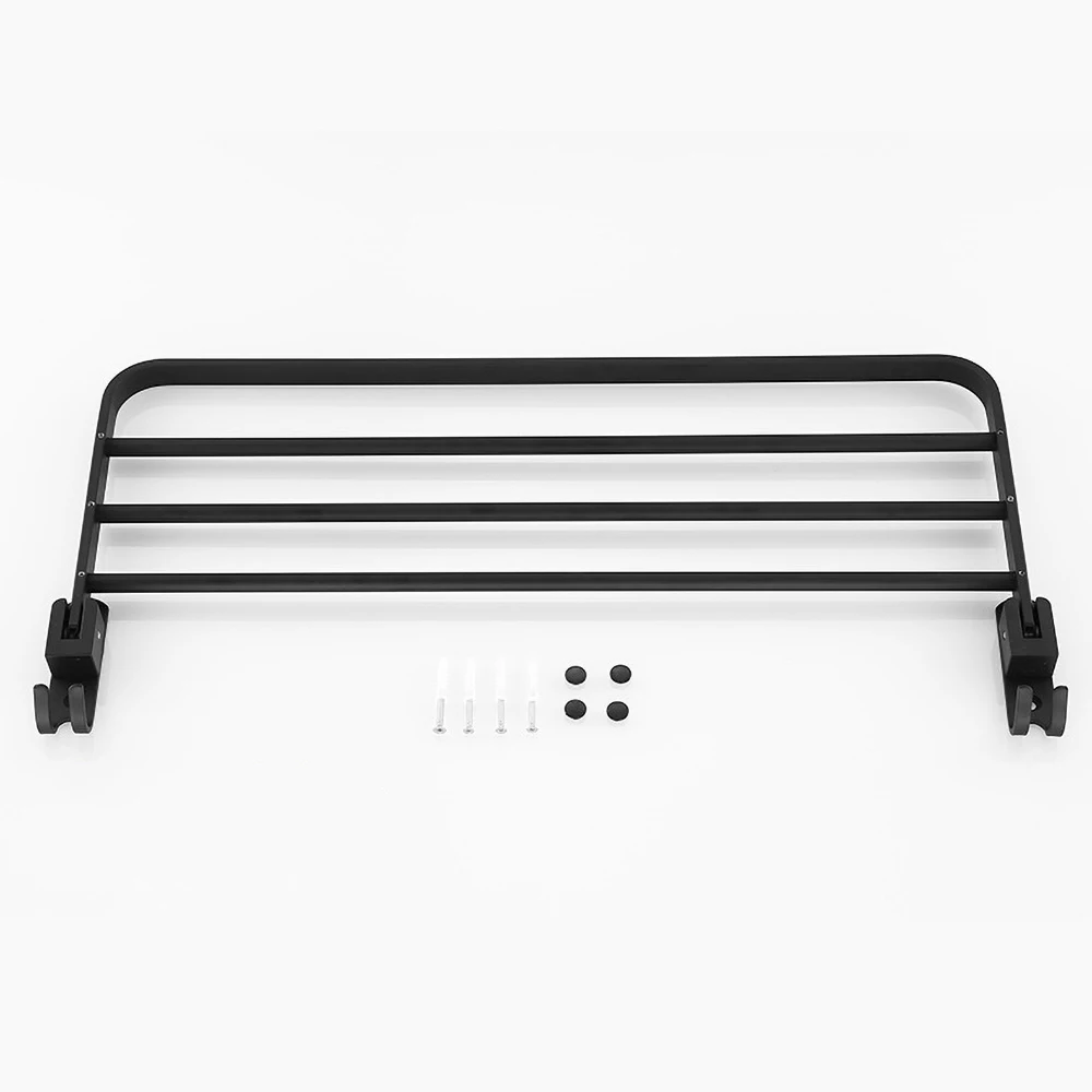 

Towel Rack Shower Holder Single-Layer 3 Pole Fold Wall Organizer Hook Hanger Black Aluminum Storage Shelf Bathroom Accessories