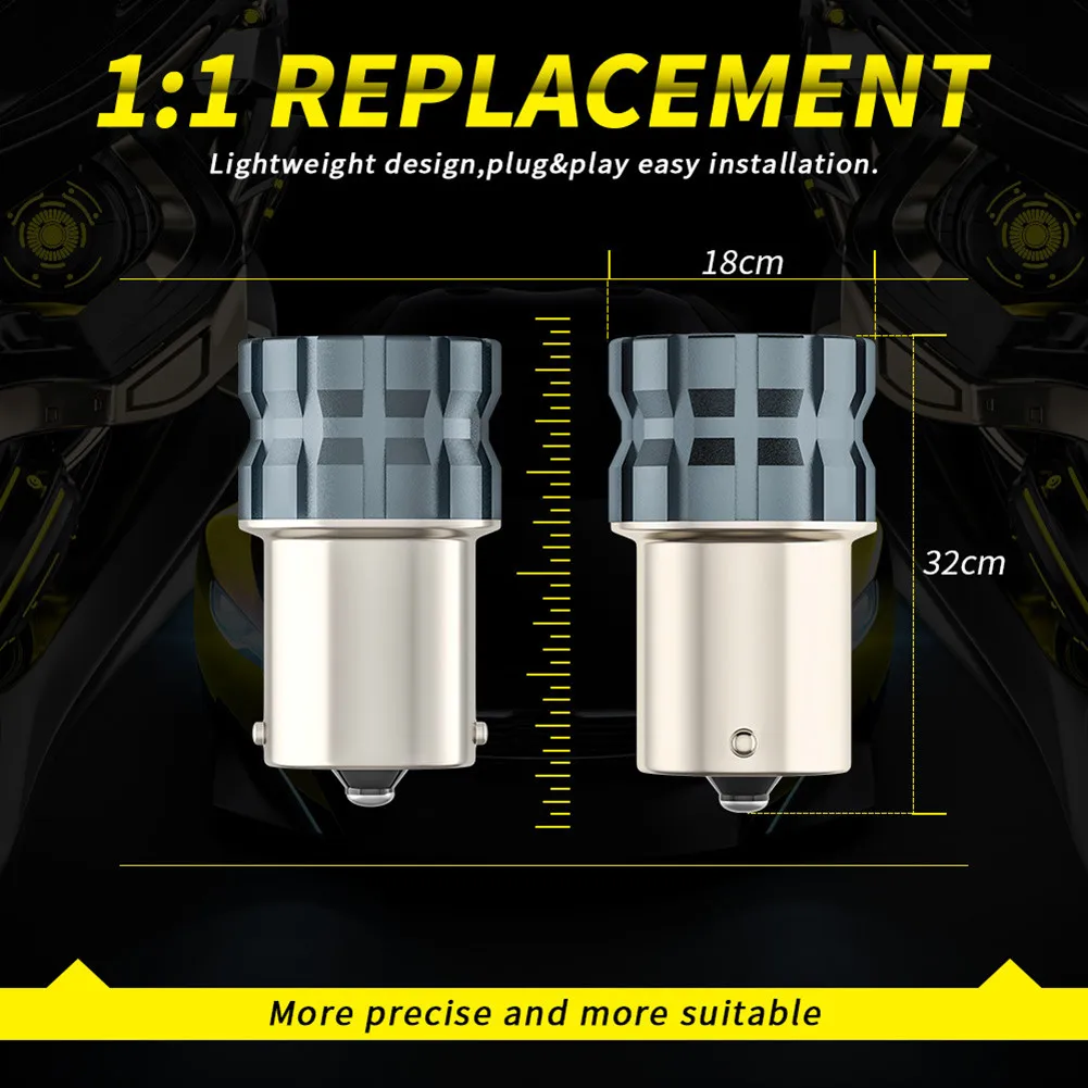 

1 Pair Car Light S25 1156 BA15S P21W LED Turn Signal Light Bulb Canbus No Error Turn Signal Lamp Car Daytime Running Lights