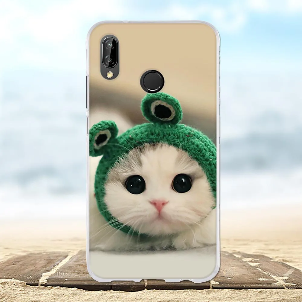 For Huawei P20 Lite Case Soft TPU Silicone ANE-LX1 ANE-LX2 Cover Animal Patterned Nova 3e Bumper | Мобильные телефоны и