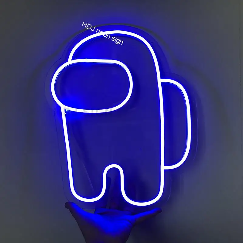 

Светодиодный неоновый светильник, вывеска «Игра среди США», неоновый настенный светильник s, ночник для украшения комнаты, крутой подарок н...