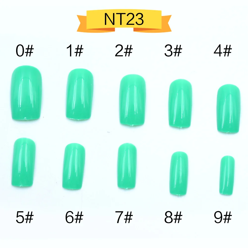 NT23 500 шт./кор. микс 10 различных размеров, в ассортименте-11 расцветок, поддельные накладные ногти готовой продукции для ногтей чехол маникюрный накладные ногти - Цвет: NT23