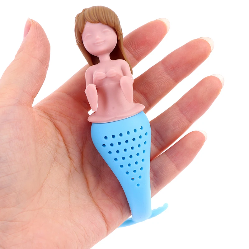 1 шт. ситечко для заваривания чая русалка силиконовый пакет многоразовое фильтр