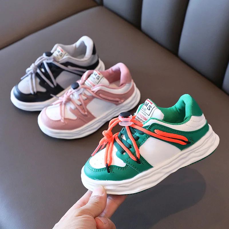 

2021 autumn new boys fashion sports shoes children low-top elastic soft running shoes girls casual sneakers