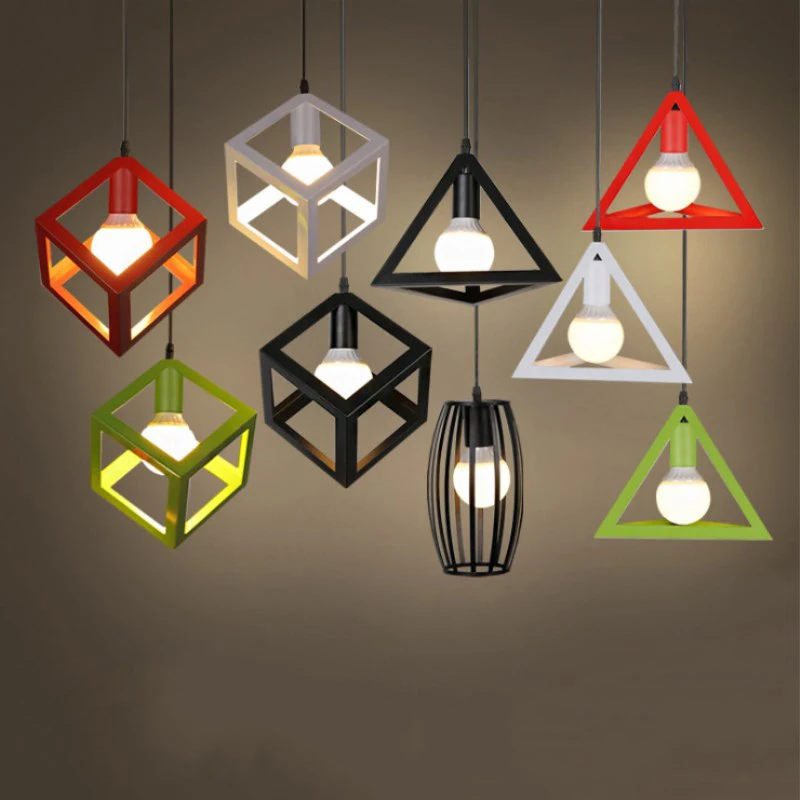 Ретро Лофт Промышленные железные подвесные светильники E27 110V 220V светодиодный