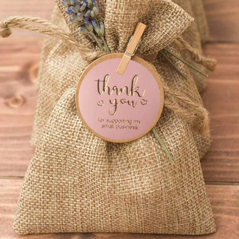 

500pcs Stickers Roll Gift Scrapbooking Sealing Sticker Thank You Letter Design Birthday Wedding Present Party Decorations Labels