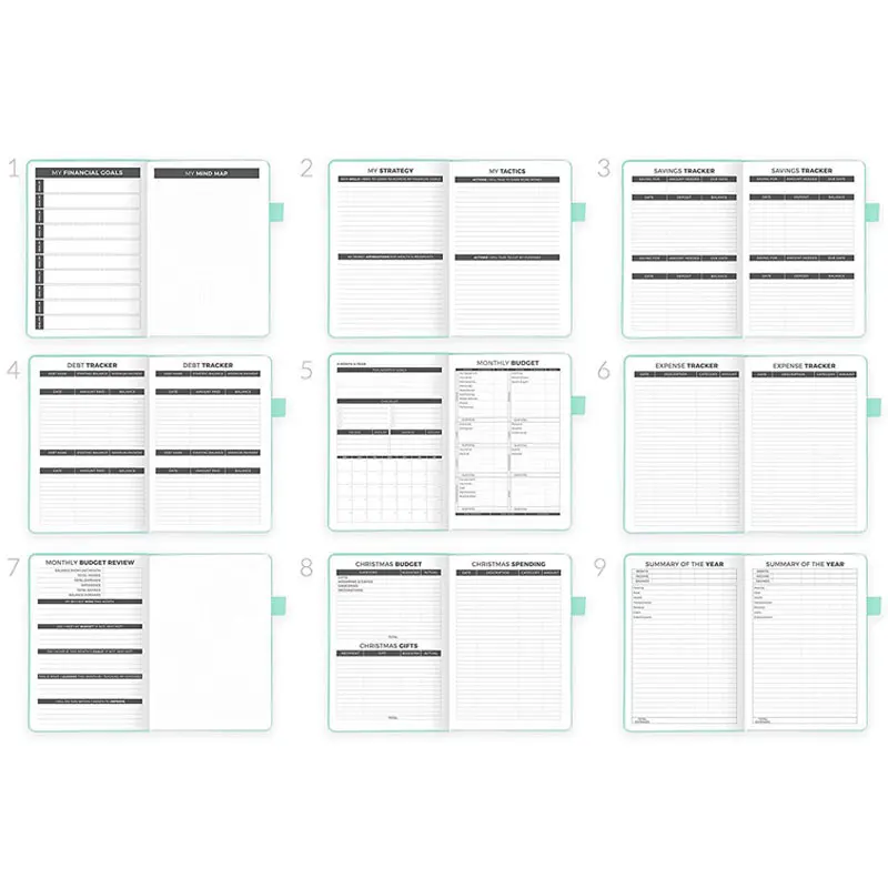 12 месячный планировщик ежемесячный еженедельный и повседневный Планер для