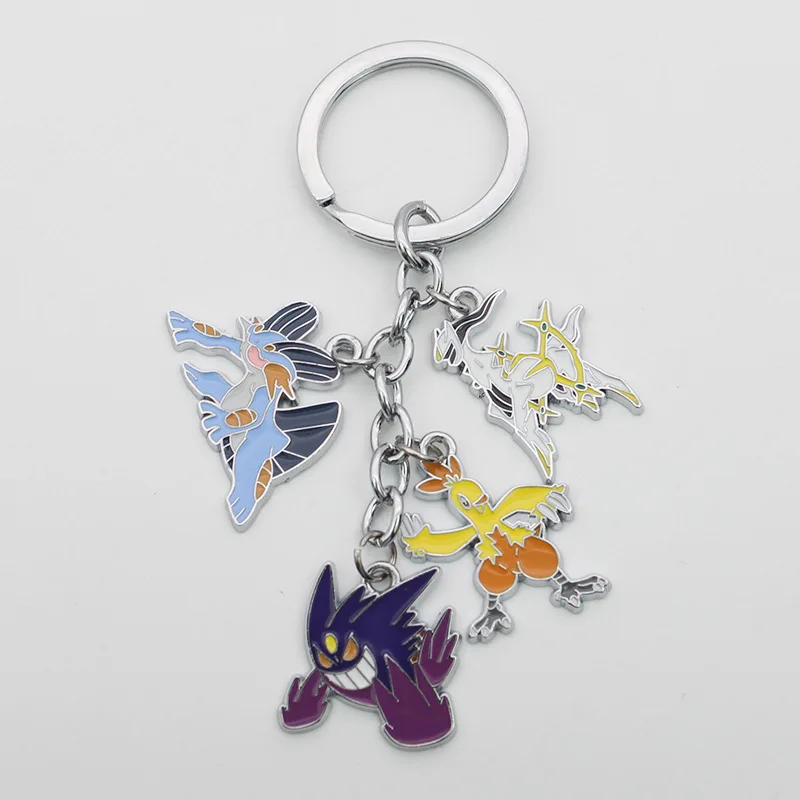 Брелок с покемоном Entei Eevee Swablu Piplup Poke Ball Pikachu Ash Ketchum Rowlet милый забавный мультфильм металлический брелок Аниме подвеска