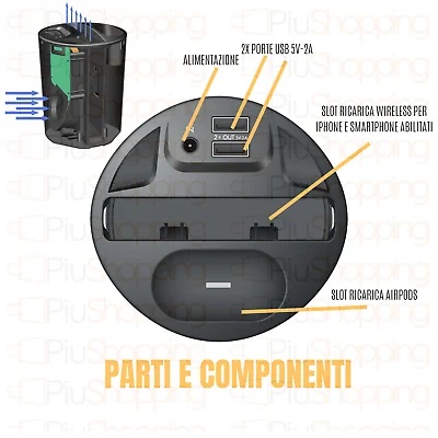 4 в 1 CARICATORE беспроводной Авто QI 10 Вт USB для IPHONE X XS AIR PODS SAMSUNG S10 | Дом и сад