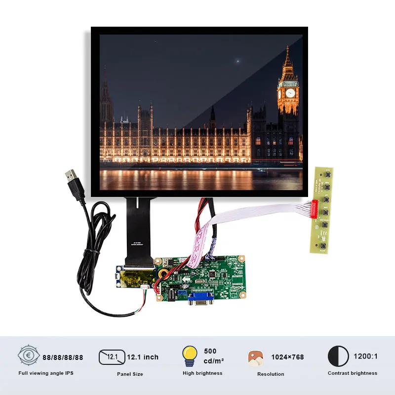 

Original BOE EV121X0M-N10 Touch Lcd Module with H-DMI to Lvds Controller Board 12.1 Inch 1024*768 TFT IPS