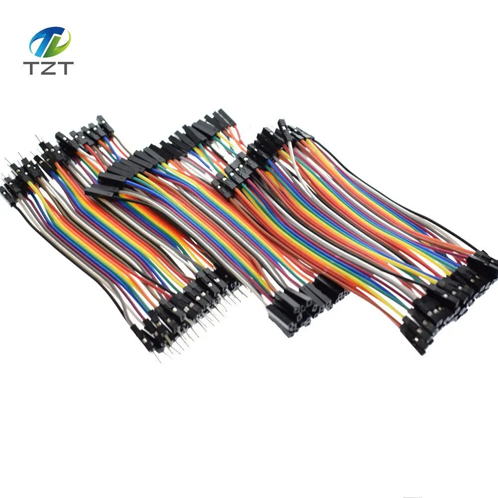 TZT Dupont Line 10 см/15 см/40 см мужской+ Женский Мужской и Женский Соединительный провод Dupont кабель для arduino DIY KIT