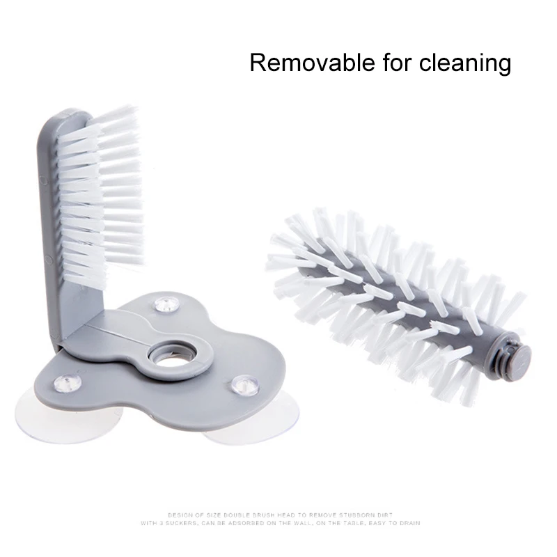 

Water Bottle Cleaning Brush Glass Cup Washer with Suction Base Bristle Brush for Bar Kitchen Sink Home Tools SCVD889