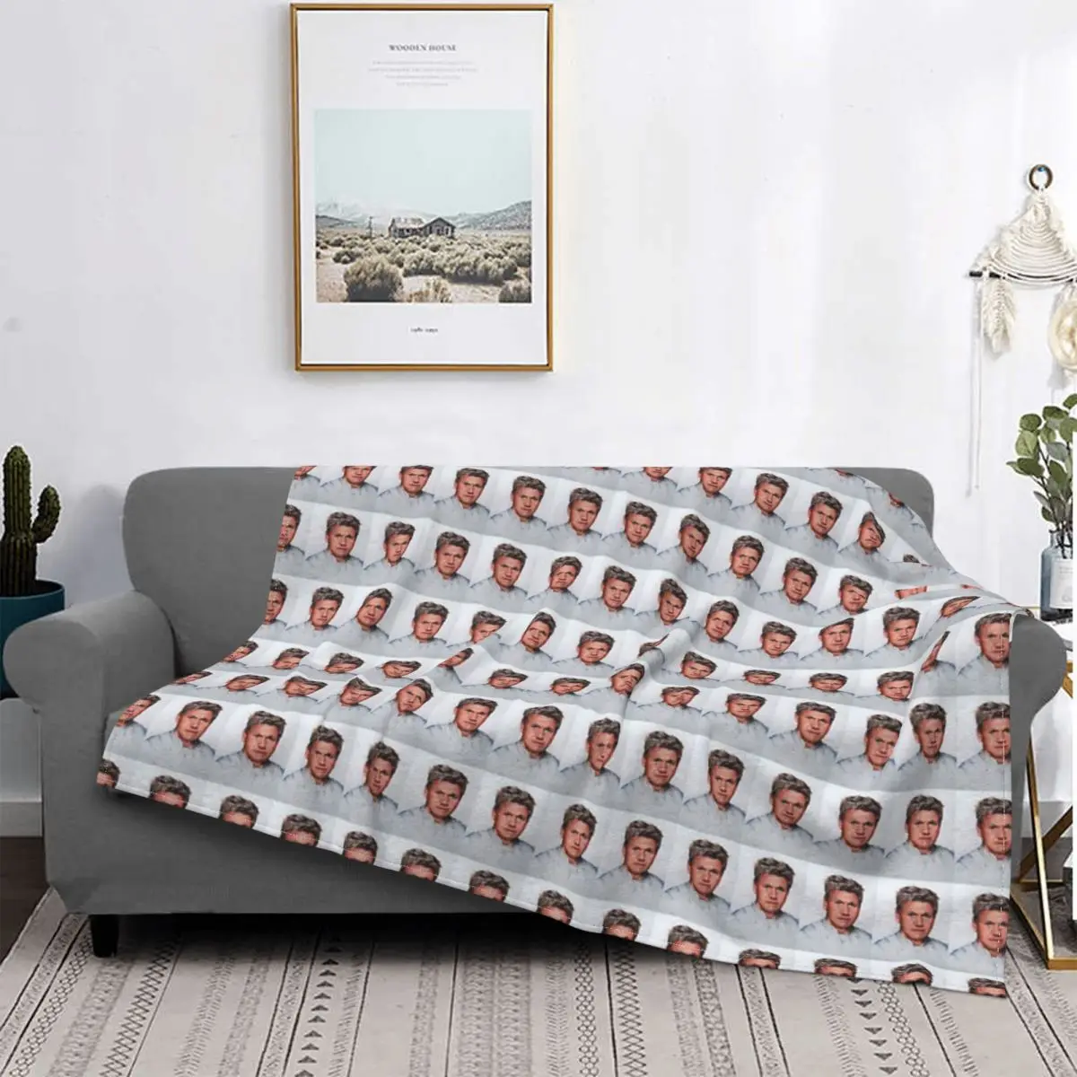 

Gordon Ramsay Blanket Bedspread Bed Plaid Cover Anime Plaid Fleece Blanket Picnic Bedspread