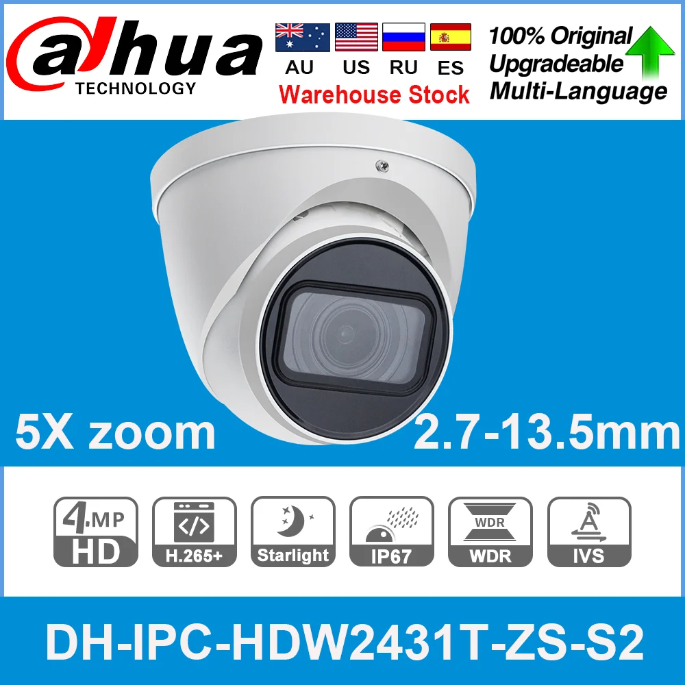 Сетевой видеорегистратор Dahua оригинальный IP Камера IPC HDW2431T ZS S2 4MP капельницы
