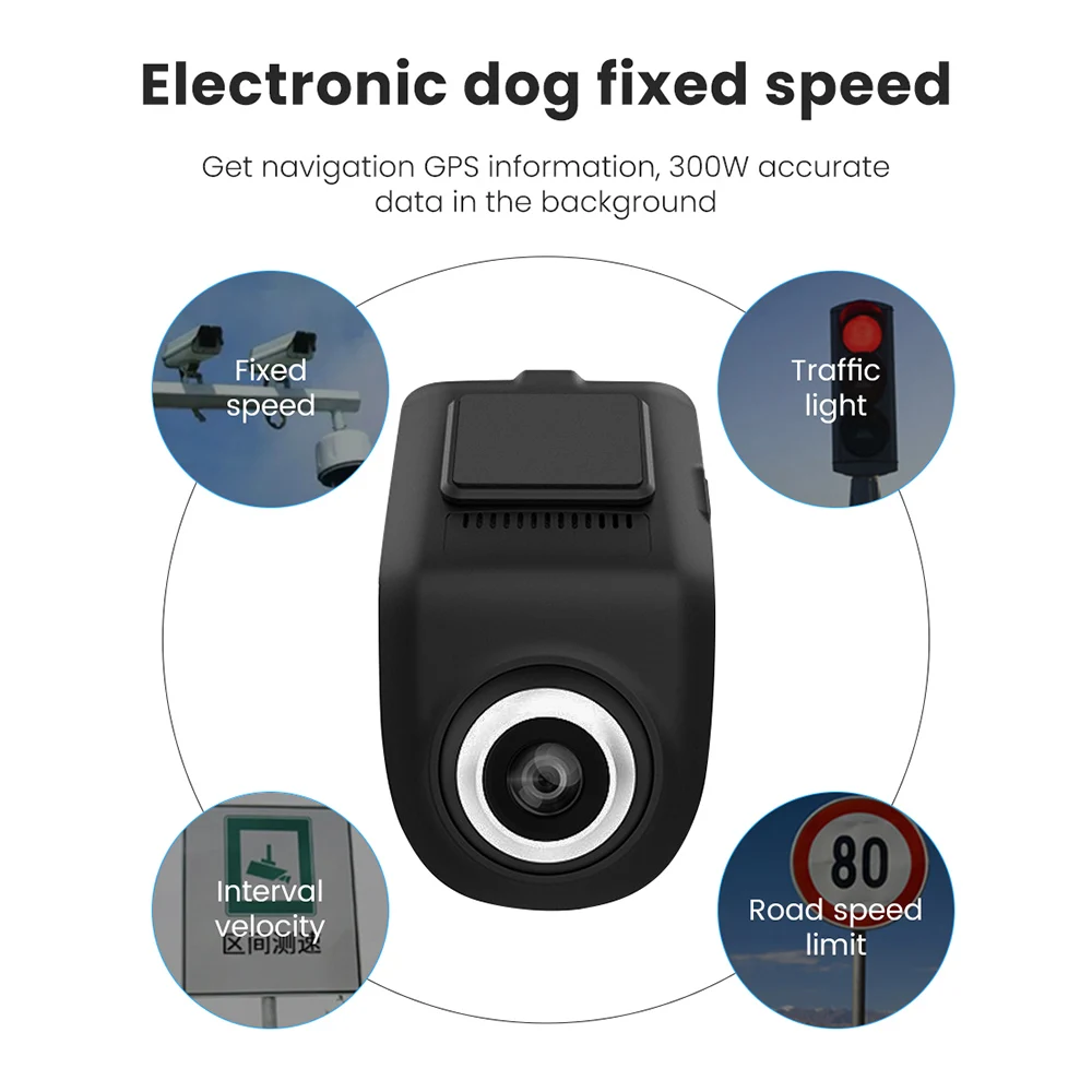 Автомобильный скрытый видеорегистратор AOSHIKE ADAS HD 1080P 32 ГБ USB ночное видение с